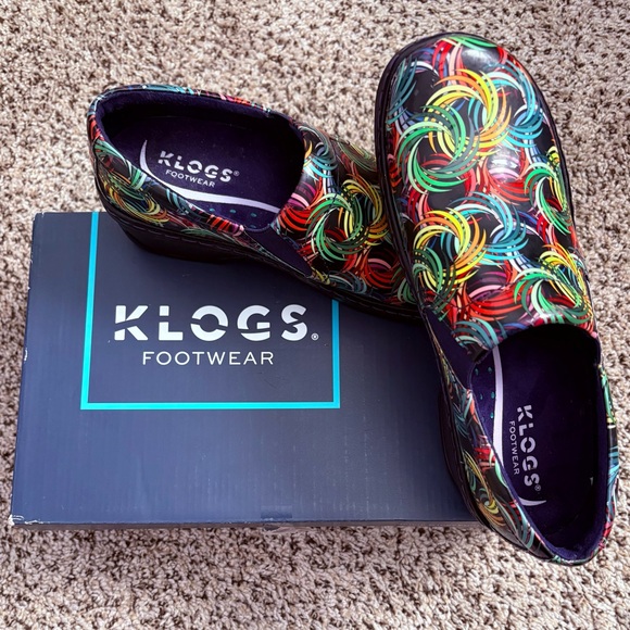 Klogs Multicolor Swirl Slip-On Shoes - Picture 1 of 6